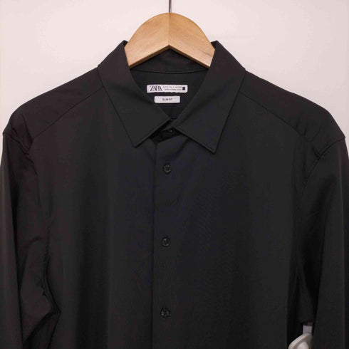 ザラ ZARA ロングスリーブ レギュラーカラーシャツ メンズ import:L
