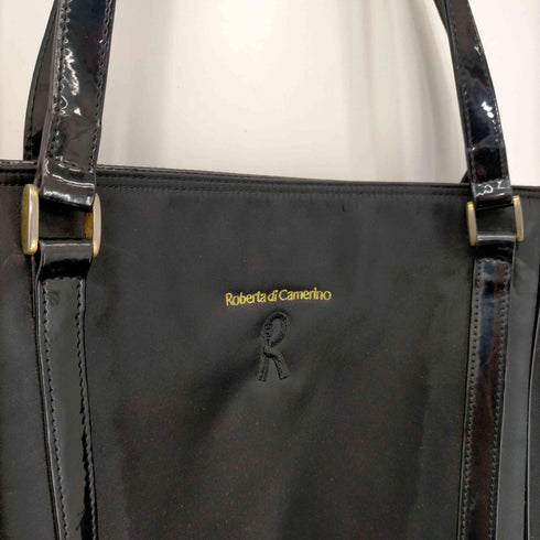 ロベルタディカメリーノ Roberta di Camerino エナメルナイロン切替トートバッグ レディース