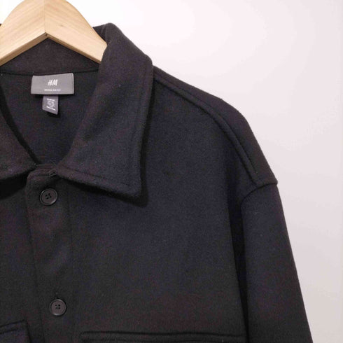 エイチアンドエム H&M Regular Fit Wool-blend Overshirt レギュラーフィット ウールブレンド オーバーシャツ メンズ import:XL