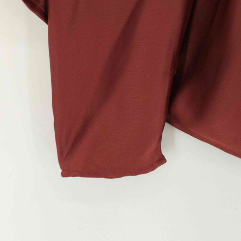 ザラ ZARA バックオープン サテンブラウス レディース JPN:M