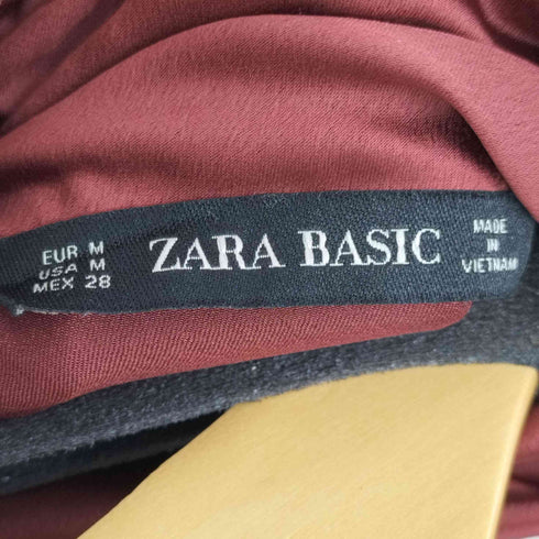 ザラ ZARA バックオープン サテンブラウス レディース JPN:M