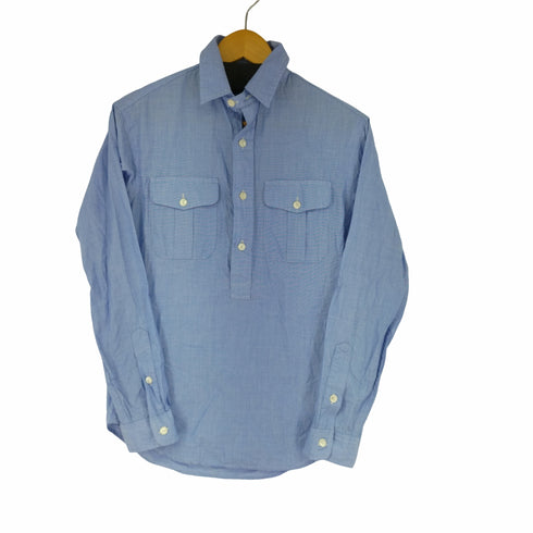 ポロバイラルフローレン Polo by RALPH LAUREN CLASSIC FIT ドビー フラップポケット 長袖シャツ メンズ XS