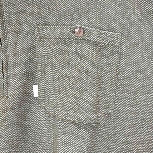 ケボズ KEboz HERRINGBONE HALF ZIP SHIRT メンズ JPN:M