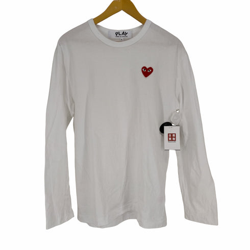 プレイコムデギャルソン PLAY COMME des GARCONS 23SS RED HEART L/S TEE WHITE メンズ JPN:XL