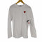 プレイコムデギャルソン PLAY COMME des GARCONS 23SS RED HEART L/S TEE WHITE メンズ JPN:XL