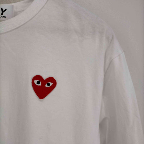 プレイコムデギャルソン PLAY COMME des GARCONS 23SS RED HEART L/S TEE WHITE メンズ JPN:XL