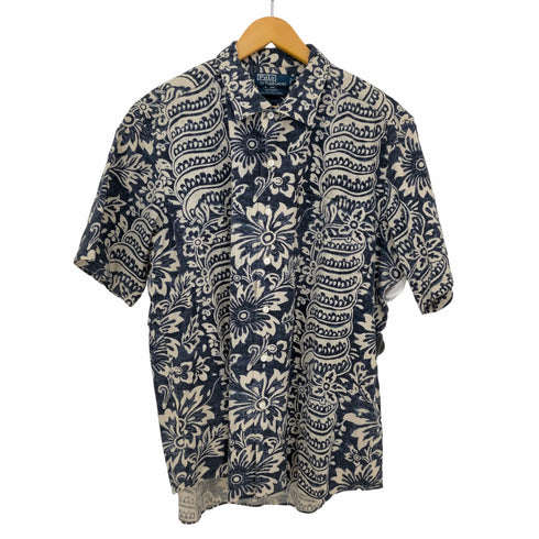 ポロバイラルフローレン Polo by RALPH LAUREN BONNARD リネン混 ハワイアンプリント S/S シャツ メンズ JPN:L
