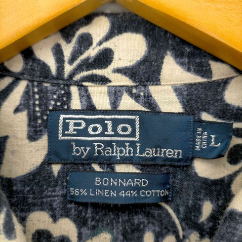 ポロバイラルフローレン Polo by RALPH LAUREN BONNARD リネン混 ハワイアンプリント S/S シャツ メンズ JPN:L