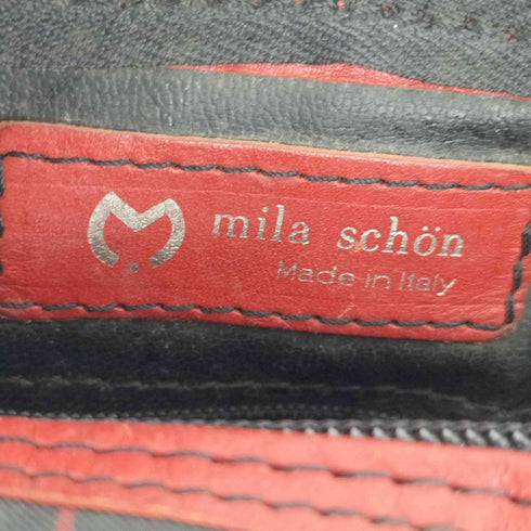 ミラショーン mila schon MADE IN ITALY フロントワッペン ストライプバッグ OPTI ZIPPER メンズ