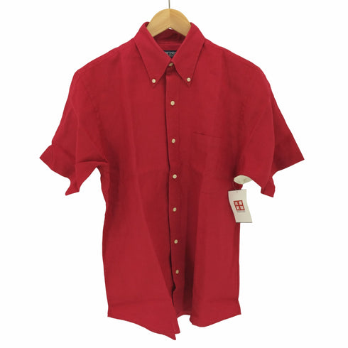 ランズエンド LANDS END リネン S/S ボタンダウン シャツ メンズ import:S
