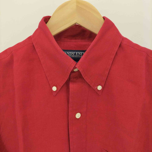 ランズエンド LANDS END リネン S/S ボタンダウン シャツ メンズ import:S