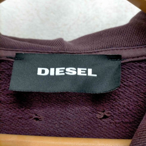 ディーゼル DIESEL S-STAPP FELTA ダメージ加工ジップアップパーカー メンズ JPN:XS