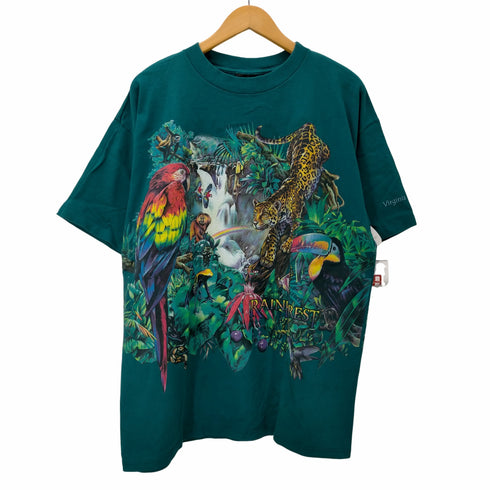 ハビタット Habitat 90S アニマル 両面プリント クルーネック 半袖Tシャツ メンズ import:L