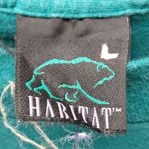 ハビタット Habitat 90S アニマル 両面プリント クルーネック 半袖Tシャツ メンズ import:L