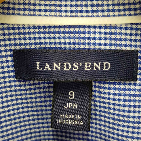 ランズエンド LANDS END チェック柄 オックスフォードシャツ レディース 9