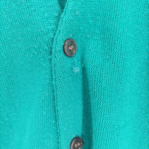 アイゾッドラコステ IZOD LACOSTE 70S 赤 糸巻タグ ワンポイント 刺繍 アクリル カーディガン メンズ