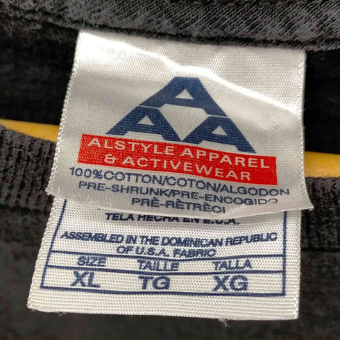 アルスタイルアパレルアクティブウェアー ALSTYLE APPAREL & ACTIVEWEAR 80-90S チームロゴプリント クルーネック 半袖Tシャツ メンズ import:XL