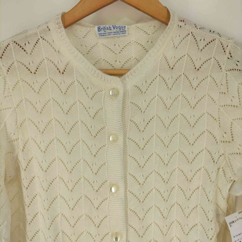 British Vogue ノーカラーカーディガン レディース