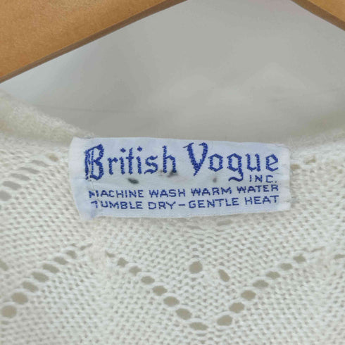 British Vogue ノーカラーカーディガン レディース
