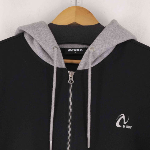 ノルディー nerdy Layered Hoodie Track Top / レイヤード フーディ トラック トップ メンズ JPN:L