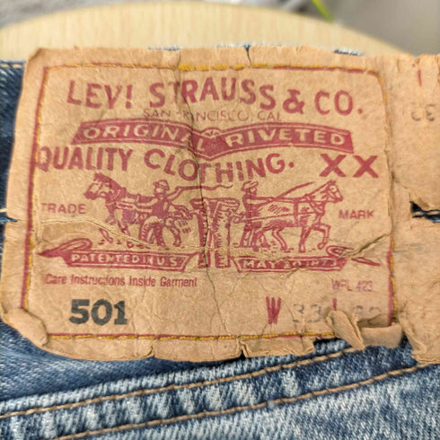 リーバイス Levis 00S 501 スペイン製 ユーロ ボタンフライデニムパンツ メンズ US:32-33