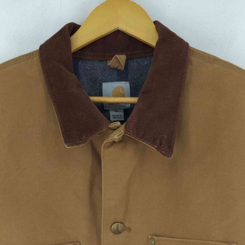カーハート Carhartt 裏地ストライプブランケット ダック ミシガンチョアコート メンズ JPN:XL