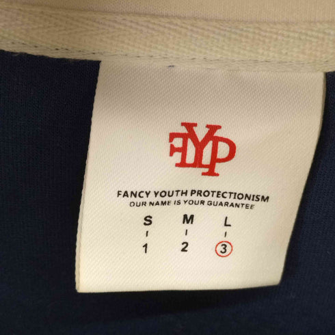 フメイ FANCY YOUTH PROTECTIONISM ハーフジップ クロップド ボーダーL/S ポロシャツ メンズ JPN:3