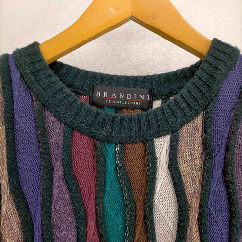 ブランディニ BRANDINI 90S ブルガリア製 コットンアクリル 3Dニット メンズ import:L