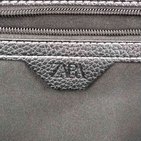 ザラ ZARA ブロックステッチ シボ革 フェイクレザーリュック メンズ ONE SIZE