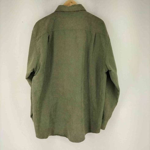 ヴァンヒューゼン VANHEUSEN フェイクスウェード L/S シャツ メンズ import:XL