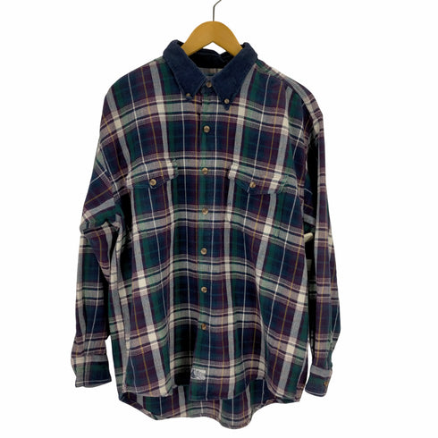 COUNTY SEAT 襟コーデュロイ フラップポケット チェックシャツ メンズ JPN:XL