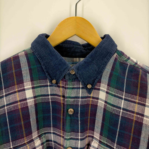 COUNTY SEAT 襟コーデュロイ フラップポケット チェックシャツ メンズ JPN:XL