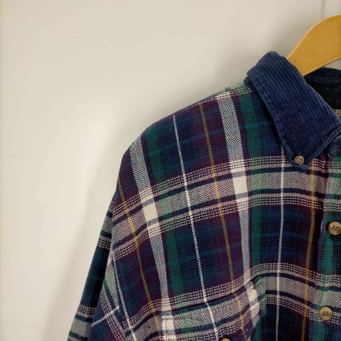 COUNTY SEAT 襟コーデュロイ フラップポケット チェックシャツ メンズ JPN:XL