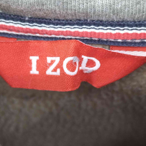 アイゾッド IZOD MADE IN KENYA ワンポイント刺繍ハーフジップスウェット メンズ import:L