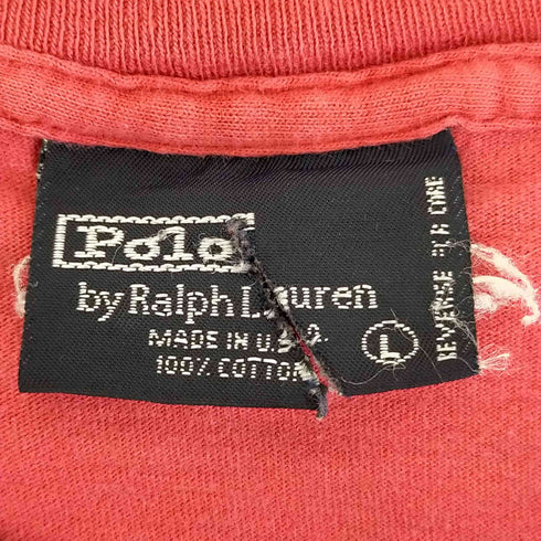 ポロバイラルフローレン Polo by RALPH LAUREN 90s USA製 ポケット クルーネックTシャツ メンズ JPN:L