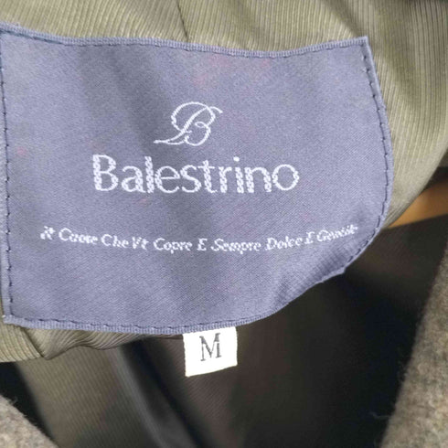 バレストリーノ BALESTRINO ウールハーフコート 比翼 チンスト メンズ import:M