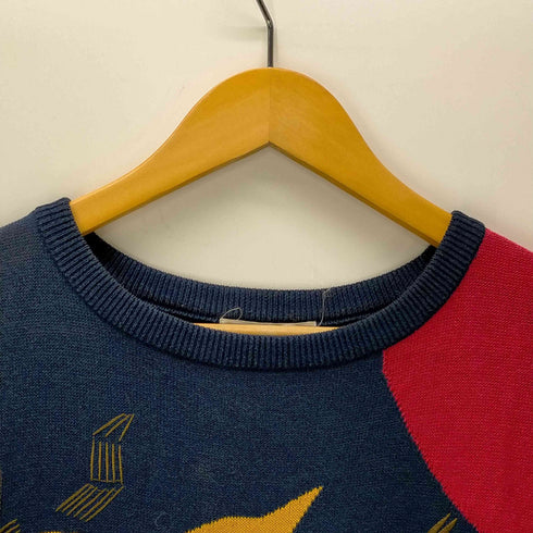 ランセル LANCEL フロントデザイン 刺繍 半袖ニット レディース import:M
