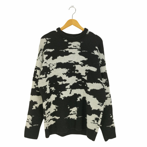ザラ ZARA 総柄 アクリル クルーネックニット メンズ import:L