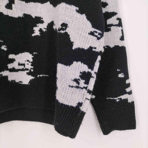 ザラ ZARA 総柄 アクリル クルーネックニット メンズ import:L