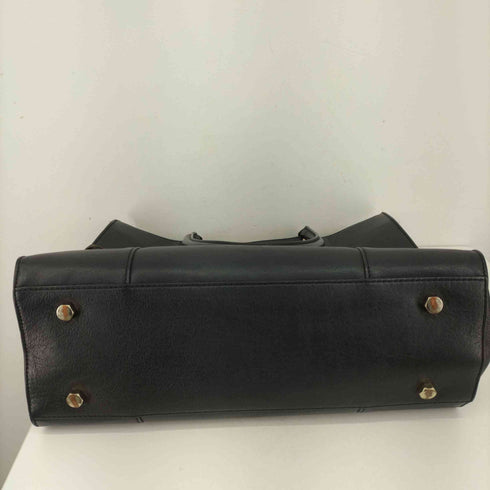レベッカミンコフ REBECCA MINKOFF フロントロゴプレート 裏地総柄 シボ革レザーバッグ レディース ONE SIZE