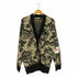 ザラ ZARA 総柄 シャギーカーディガン メンズ import:M