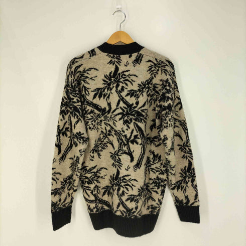 ザラ ZARA 総柄 シャギーカーディガン メンズ import:M