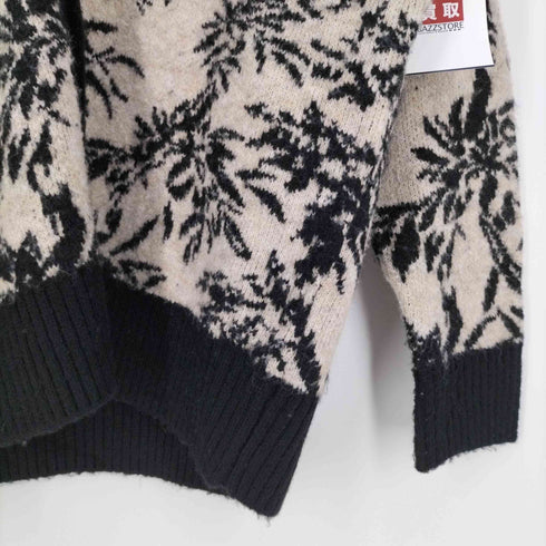 ザラ ZARA 総柄 シャギーカーディガン メンズ import:M
