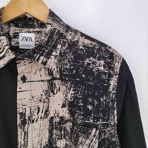 ザラ ZARA コットン 切替デザインシャツ メンズ import:S
