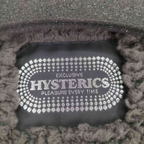 ヒステリックス HYSTERICS 90-00s ラインストーンデザイン 裏ボアハイネックジップアップスウェット レディース FREE
