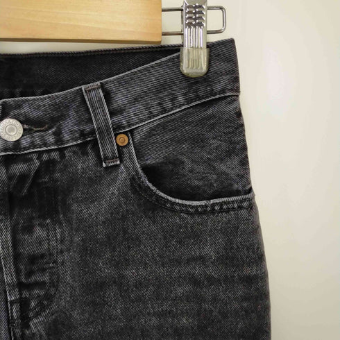 リーバイス LEVI STRAUSS&CO 501ボタンフライ ブラックデニムパンツ レディース W25L29