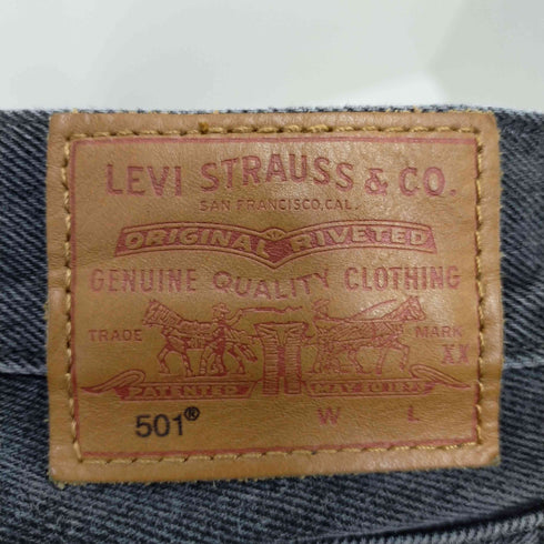 リーバイス LEVI STRAUSS&CO 501ボタンフライ ブラックデニムパンツ レディース W25L29