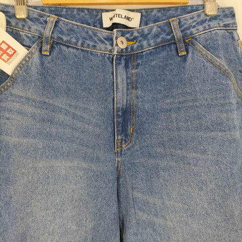 ホワイトランド WHITELAND ウォッシュドワイドテーパードデニムパンツ メンズ FREE