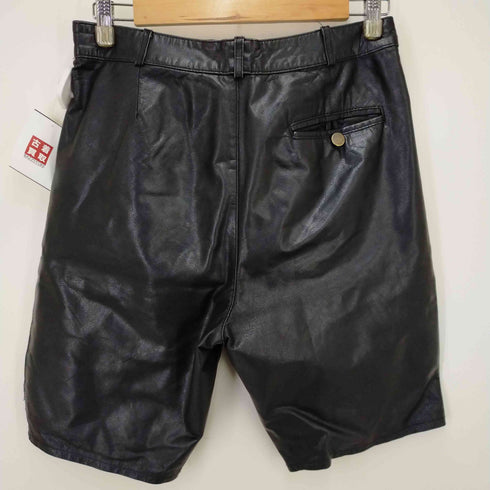 2タックレザーハーフパンツ メンズ 32