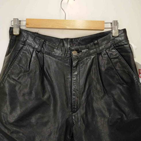 2タックレザーハーフパンツ メンズ 32